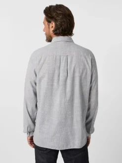 Knowledge Cotton Apparel Herrenhemd gestreift Hot