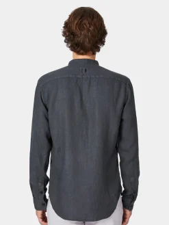 Hannes Roether Herrenhemd Stehkragen Anthrazit Online