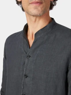 Hannes Roether Herrenhemd Stehkragen Anthrazit Online