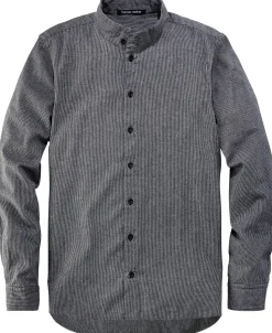 Hannes Roether Herrenhemd Strukturstreifen Anthrazit Online
