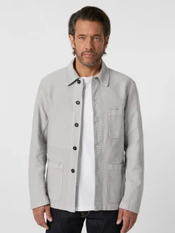 Vetra Herren-Hemdjacke Moleskin Hellgrau New