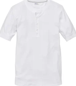 Schiesser Herren-Henley-Shirt Halbarm Weiß Online