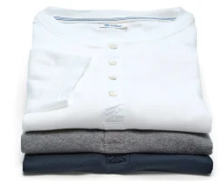 Schiesser Herren-Henley-Shirt Halbarm Weiß Online