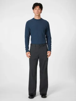 Hannes Roether Herrenhose Strukturstreifen Anthrazit