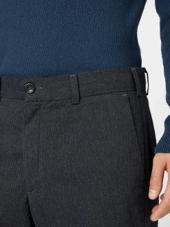 Hannes Roether Herrenhose Strukturstreifen Anthrazit