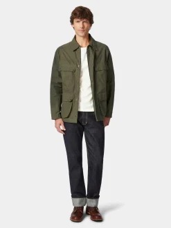 L’impermeabile Herrenjacke gewachst Oliv Sale