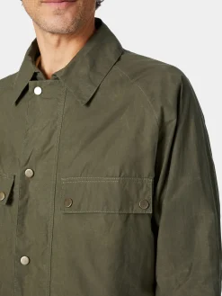 L’impermeabile Herrenjacke gewachst Oliv Sale