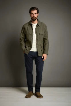 L’impermeabile Herrenjacke gewachst Oliv Sale