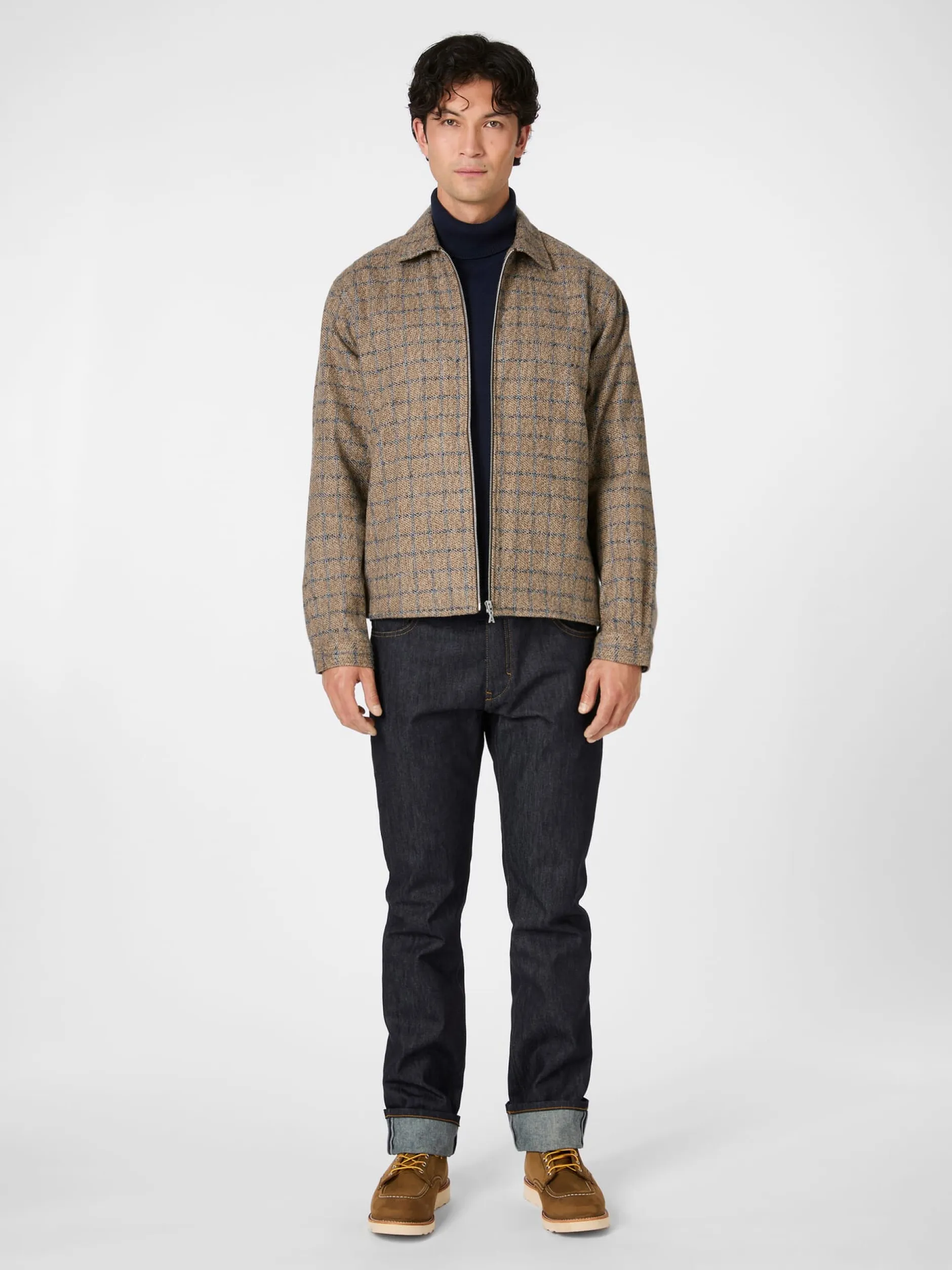 Armedangels Herrenjacke mit Zipper Camel Outlet