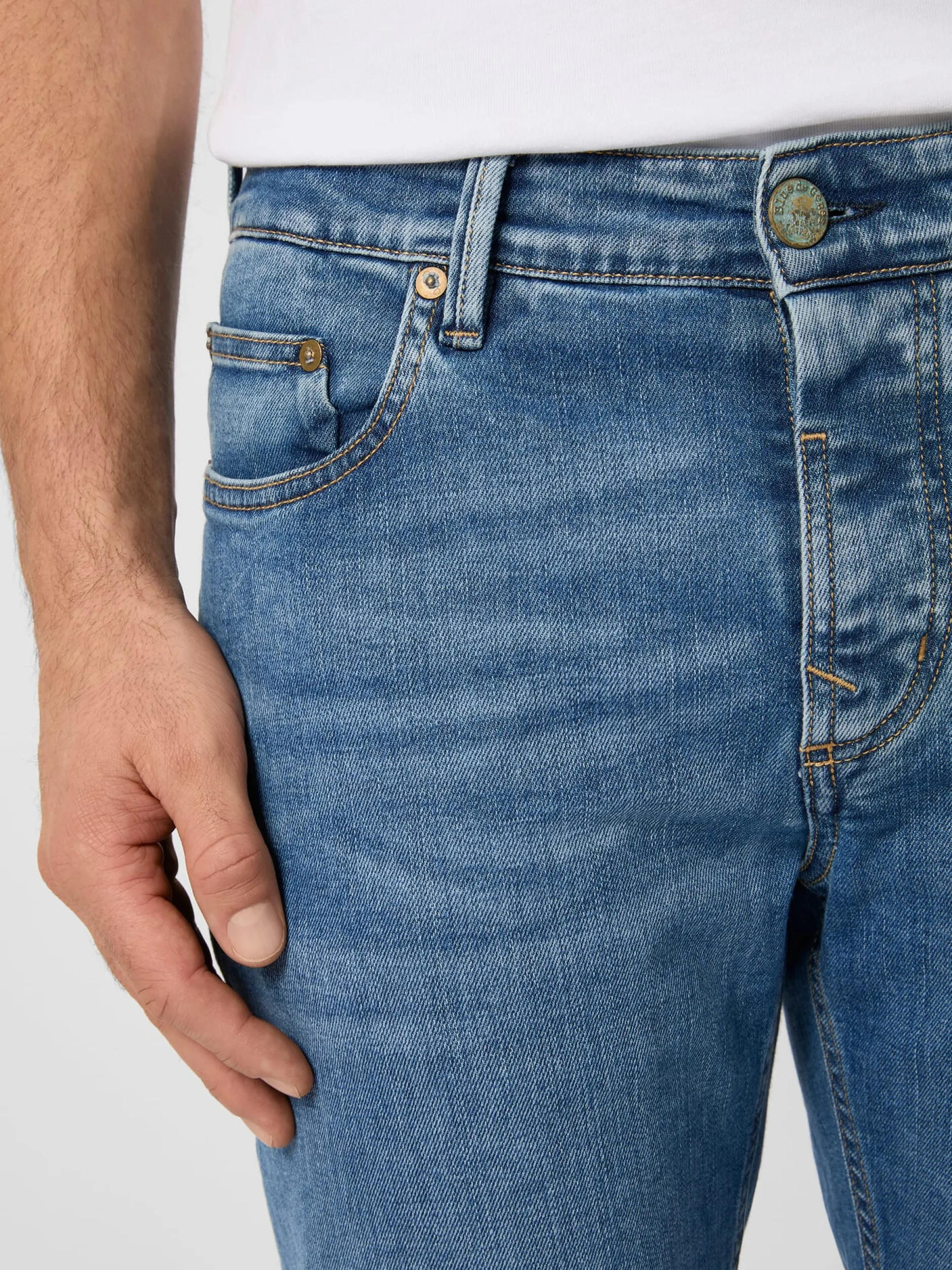 Blue de Gênes Herrenjeans Regular Slim Fit Discount