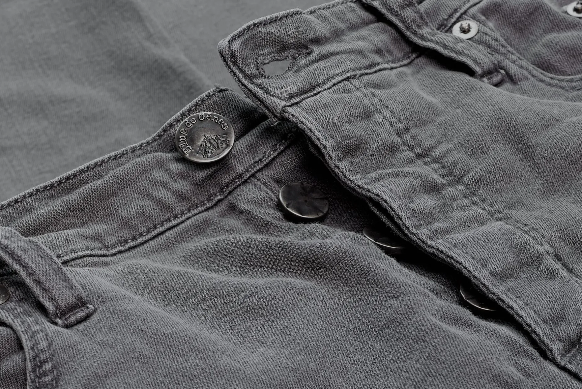 Blue de Gênes Herrenjeans Regular Slim Fit Grau Best