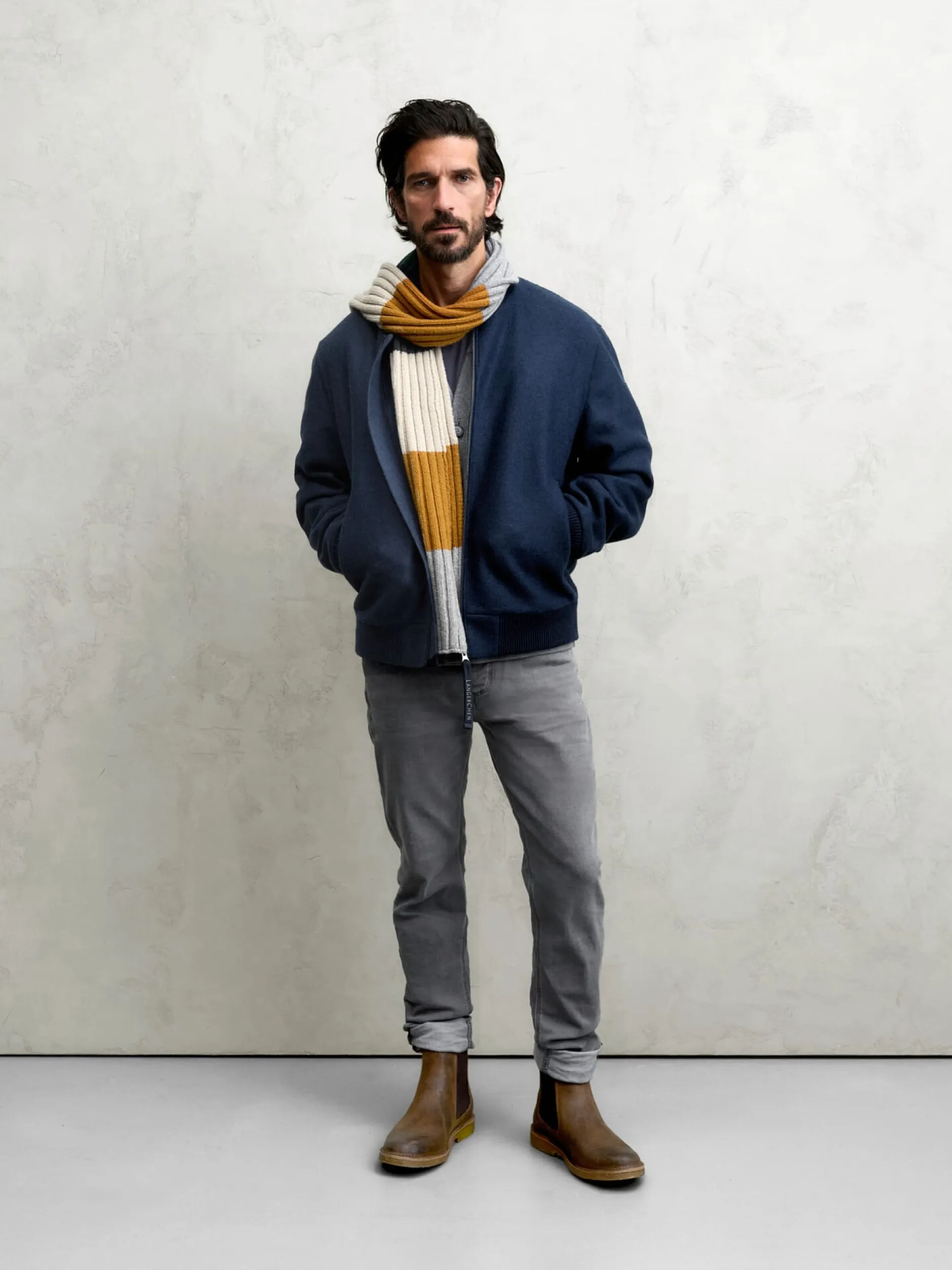 Blue de Gênes Herrenjeans Regular Slim Fit Grau Best