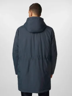 Knowledge Cotton Apparel Herren-Kapuzenmantel Dunkelblau Online