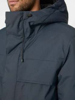 Knowledge Cotton Apparel Herren-Kapuzenmantel Dunkelblau Online