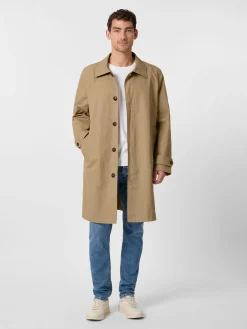 Blue de Gênes Herren-Kurzmantel Baumwolle Beige Sale