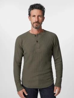 Pike Brothers Herren-Langarmshirt Oliv Hot