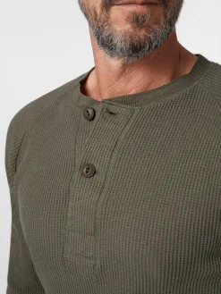 Pike Brothers Herren-Langarmshirt Oliv Hot