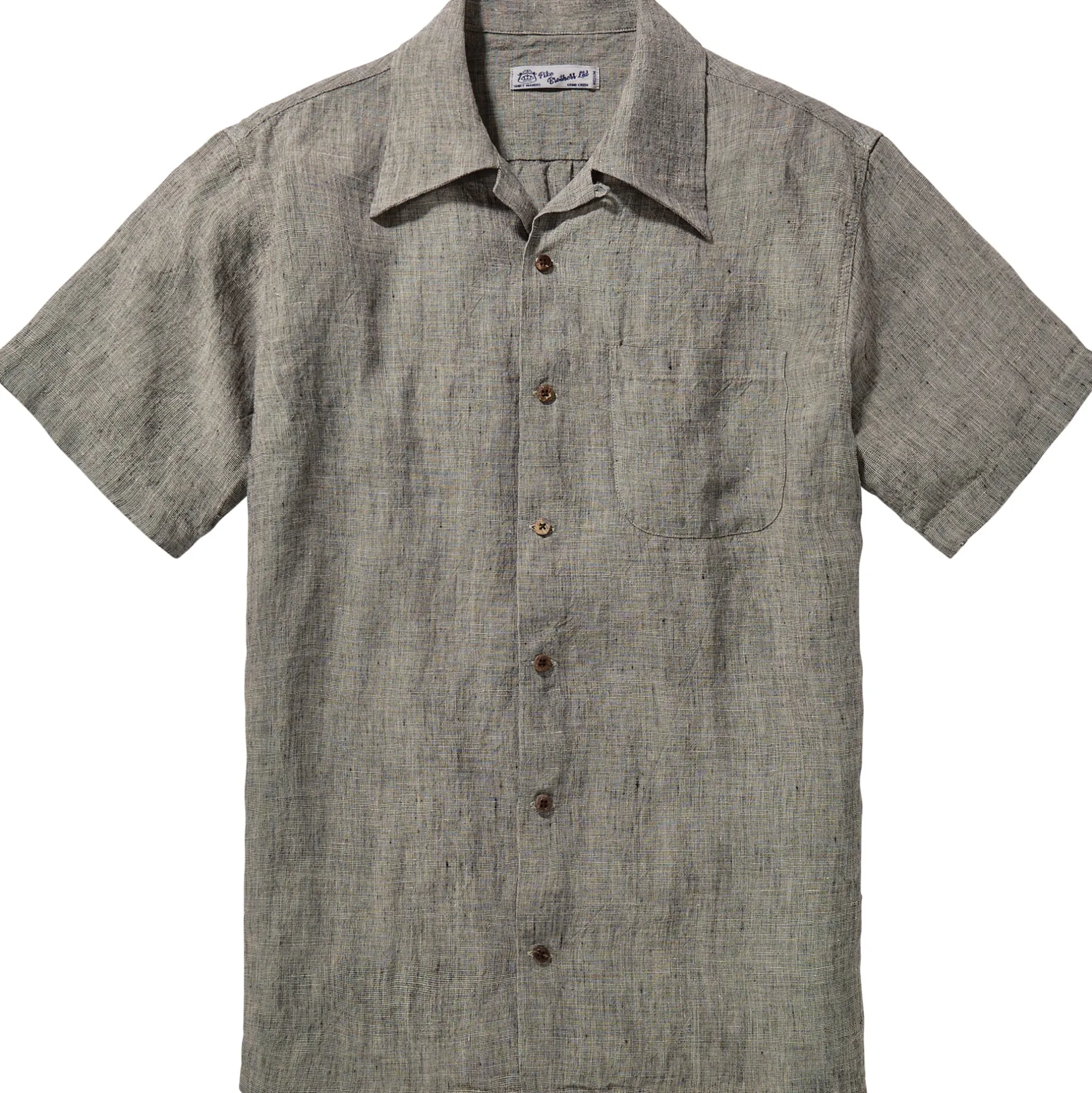 Pike Brothers Herren-Leinenhemd Halbarm 1947 Discount