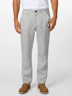 Hannes Roether Herren-Leinenhose Hellgrau