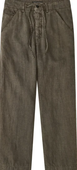 Hannes Roether Herren-Leinenhose Oliv