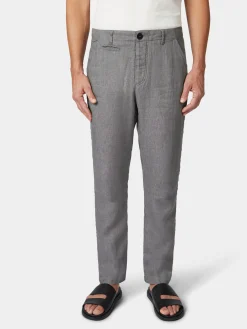 Hannes Roether Herren-Leinenhose Graumelange New