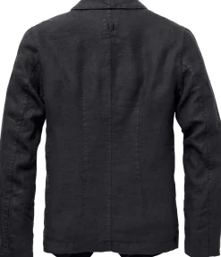 Hannes Roether Herren-Leinensakko Schwarzblau Outlet