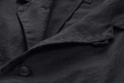 Hannes Roether Herren-Leinensakko Schwarzblau Outlet