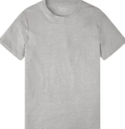 Knowledge Cotton Apparel Herren-Leinenshirt Grau Outlet