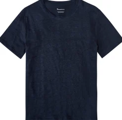 Knowledge Cotton Apparel Herren-Leinenshirt Navy Best