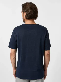 Knowledge Cotton Apparel Herren-Leinenshirt Navy Best