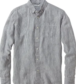 Knowledge Cotton Apparel Herren-Leinenshirt gestreift Online