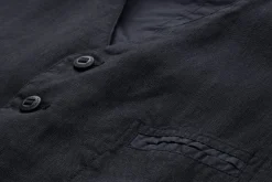 Hannes Roether Herren-Leinenweste Schwarzblau Best