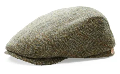 Mayser Herrenmütze Harris-Tweed Braunmelange