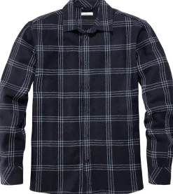 Knowledge Cotton Apparel Herren-Overshirt Wolle Navy Online