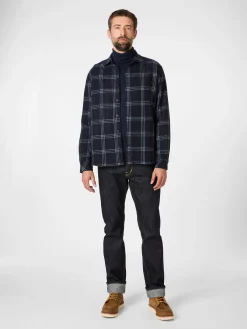 Knowledge Cotton Apparel Herren-Overshirt Wolle Navy Online