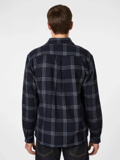 Knowledge Cotton Apparel Herren-Overshirt Wolle Navy Online