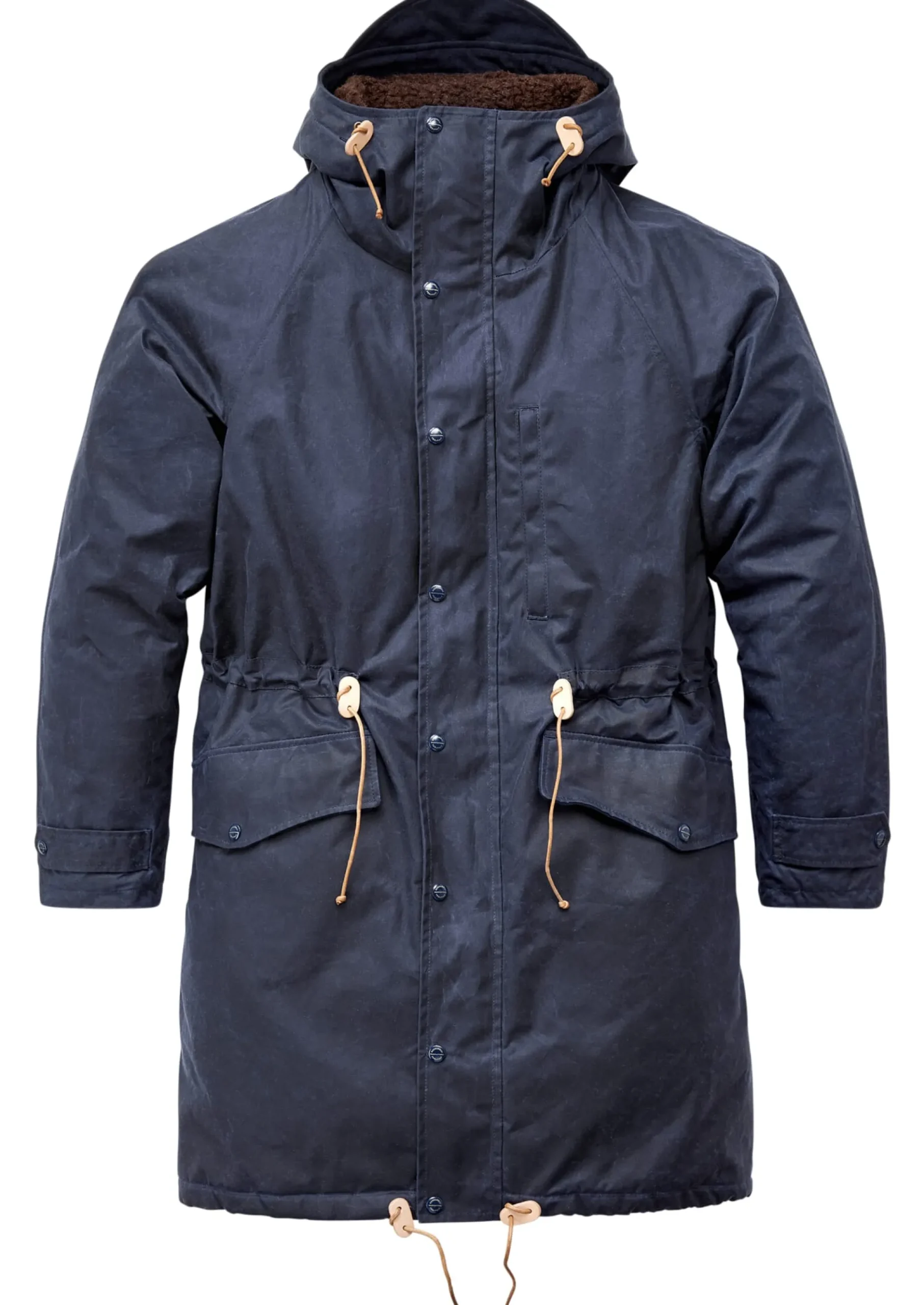 Manifattura Ceccarelli Herrenparka gefüttert Dunkelblau Sale
