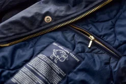 Manifattura Ceccarelli Herrenparka gefüttert Dunkelblau Sale