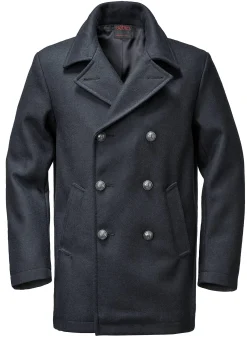 Vetra Herren-Pea-Coat Dunkelblau Clearance