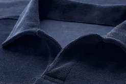 Seldom Herren-Poloshirt Frottee Dunkelblau Discount