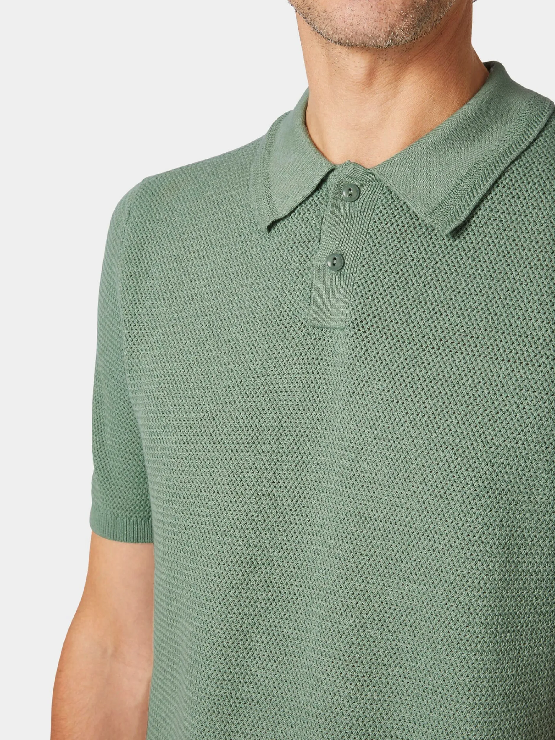 Blue de Gênes Herren-Poloshirt gestrickt Best