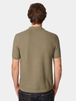 Blue de Gênes Herren-Poloshirt gestrickt Discount