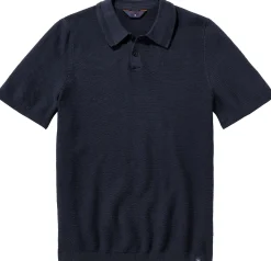 Blue de Gênes Herren-Poloshirt gestrickt Sale