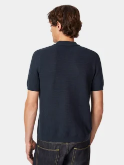 Blue de Gênes Herren-Poloshirt gestrickt Sale