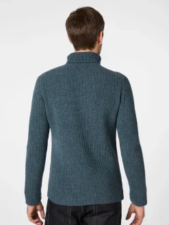 Maglificio GRP Herrenpullover Melangegarn Petrol Discount