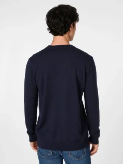 Knowledge Cotton Apparel Herrenpullover Merinowolle Navy Sale