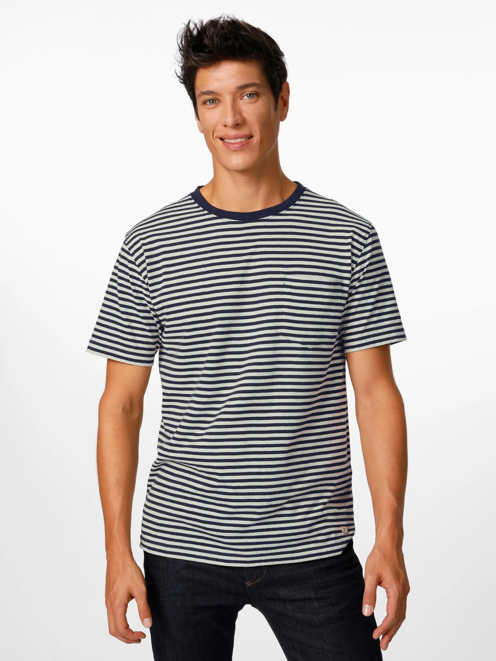 Armor lux Herren-Ringel-T-Shirt Hot