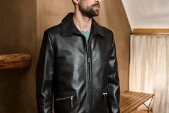 Hack Lederware Herren-Roadsterjacke Pferdeleder Clearance