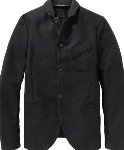 Hannes Roether Herrensakko Zwirn-Doppel-Pilot Schwarz Hot