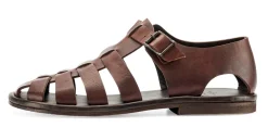 Zeha Herrensandale Leder Dunkelbraun Hot